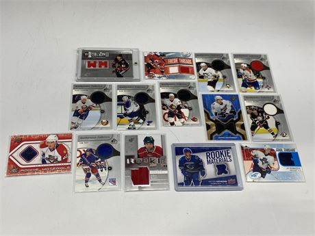 14 NHL JERSEY CARDS