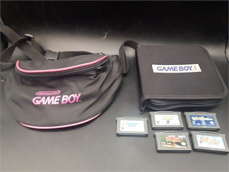 GAMEBOY COLLECTOR CASES WITH GAMES - VERY GOOD CONDITION