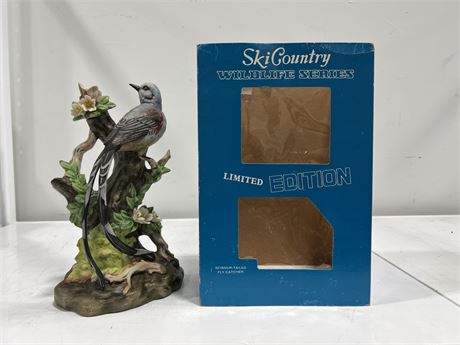 VINTAGE LIMITED EDITION SKI COUNTRY WILD LIFE SERIES DECANTER - 11”