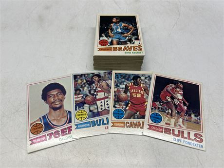 LOT OF 60 1977 TOPPS NBA CARDS