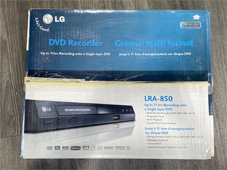 OPEN BOX LG LRA-850 DVD RECORDER LIKE NEW