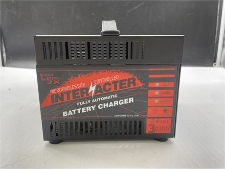 INTERACTER FULLY AUTOMATIC 24 VOLT 3 AMP GOLF CART CHARGER LSX-2403