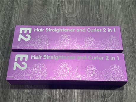 2 NEW E2 HAIR STRAIGHTENERS / CURLERS