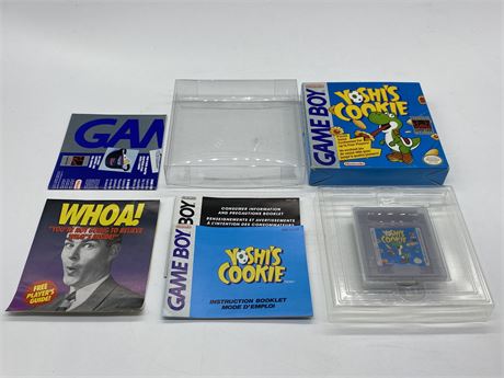 YOSHI’S COOKIE -  GAMEBOY COMPLETE W/BOX & MANUAL - EXCELLENT CONDITION