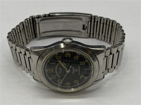 SWISS MILITARY PRIMA “WEST END WATCH CO” 1960’S AUTOMATIC MENS WATCH