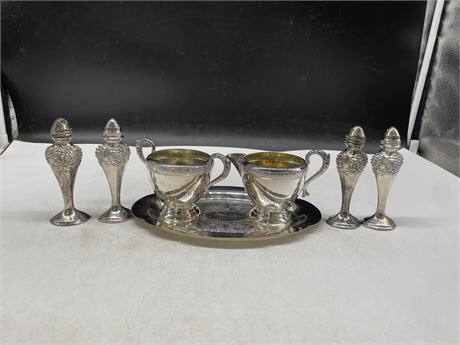 7 SILVER-PLATED TABLEWARE