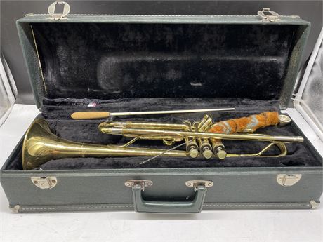 HOLTON TRUMPET IN CASE WITH SILVER MOUTH PIECE