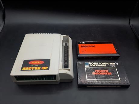 COLLECTION OF GAME CARTRIDGES AND DOCTOR SF