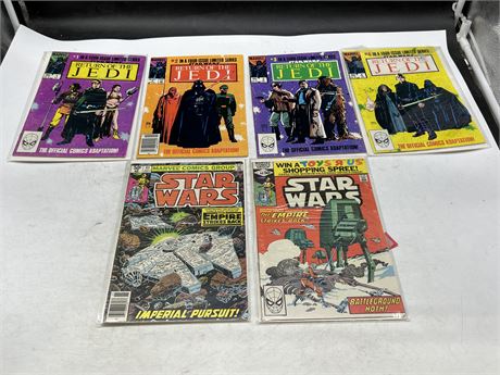 4 PART STAR WARS COMIC SERIES & 2 OTHERS