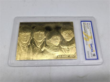 BEATLES FOR SALE 23KT GOLD FOIL CARD L.E #5053 (Mint/sealed)