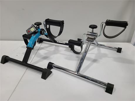 2 MEDICAL EXERCISE FOLDING PEDDLERS (1 WITH DIGITAL DISPLAY)