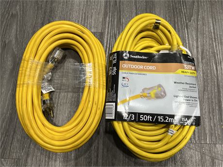 2 NEW EXTENSION CORDS
