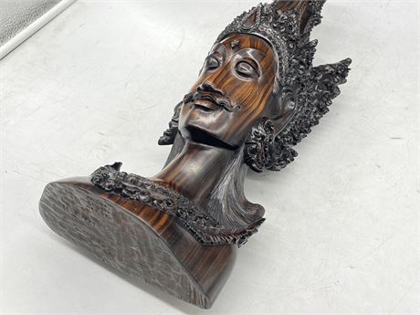 1977 SIGNED CARVED TANTRA SCULPTURE 19” (HEAVY)