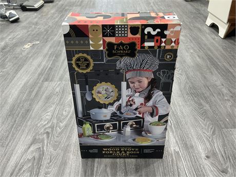 KIDS 17 PIECE TABLETOP WOOD STOVE IN BOX