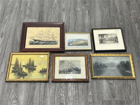 LOT OF MISC ART - INCLUDES 1 PAINTING (Bottom right)