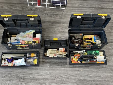 3 TOOL BOXES W/CONTENTS