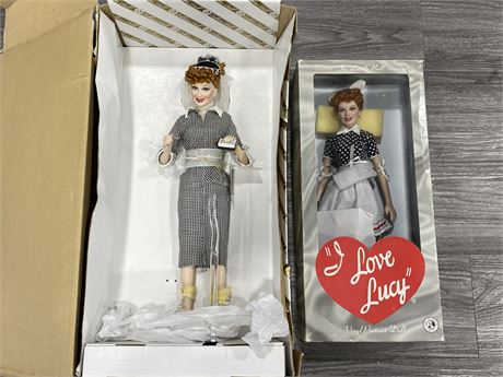 2 COLLECTABLE “I LOVE LUCY” VINYL DOLLS