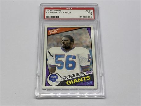 PSA 7 LAWRENCE TAYLOR 1984 TOPPS CARD