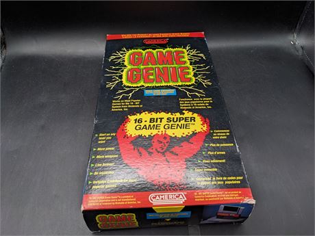 RARE - GAME GENIE - SUPER NES - CIB - EXCELLENT CONDITION