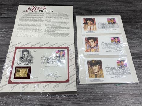 ELVIS PRESLEY GOLD STAMP & 1ST DAY COVERS