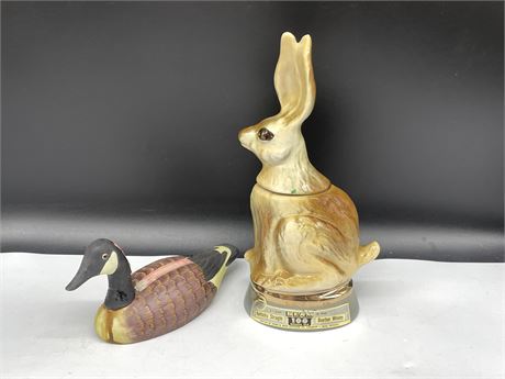 CANADIAN GOOSE + JACKELOPE DECANTERS 8”-12”