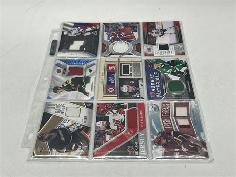9 JERSEY CARDS