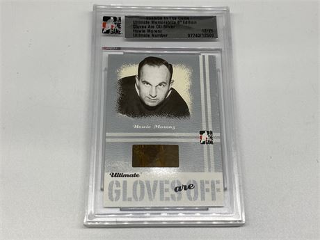 L/E #12/25 HOWIE MORENZ GAME USED GLOVE CARD - 2005/06 “IN THE GAME”