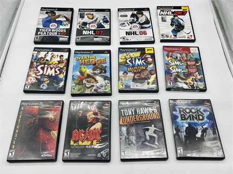 12 ASSORTED PS2 GAMES