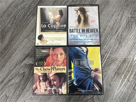 4 RARE OUT OF PRINT DVDS (1 SEALED)