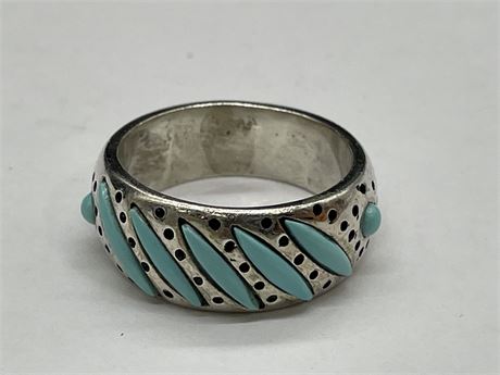 925 STERLING TURQUOISE SET RING