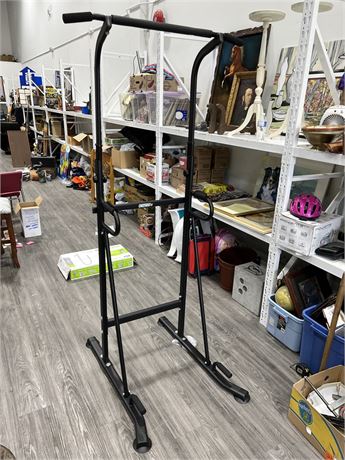 ONETWOFIT EXERCISE MACHINE W/PULL UP BAR (80” tall when assembled)