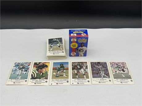 SET CFL CARDS W/ STACK OF 83 ROUGH RIDERS CARDS
