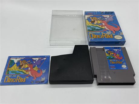 ADVENTURES OF DINO RIKI - NES COMPLETE W/BOX & MANUAL - EXCELLENT CONDITION