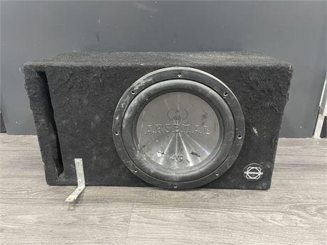 12” JVC ARSENAL SUB IN BOX 24”x10”x13” - MORE SPECS IN PHOTOS