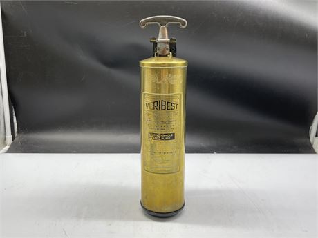 ANTIQUE FIRE EXTINGUISHER & WALL MOUNT