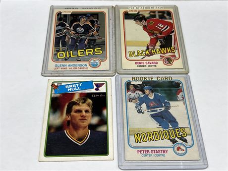 4 OPC NHL ROOKIE CARDS