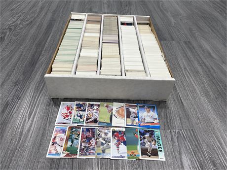LARGE BOX OF ASSORTED SPORTS CARDS - NFL - MLB - NBA - PGA - NHL (MOSLTY 90’s)