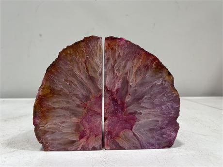 LARGE DENSE AGATE BOOKENDS - 6”