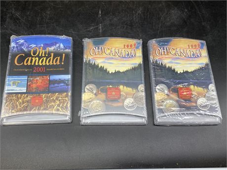 3 CANADIAN MINT COIN SETS (1998,2000,2001)