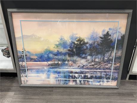 BRENT HEIGHTON ‘WITH A LITTLE PATIENCE’ FISHING PRINT (42”x32”)
