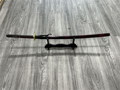 DECORATIVE KATANA SWORD ON STAND (41” long)