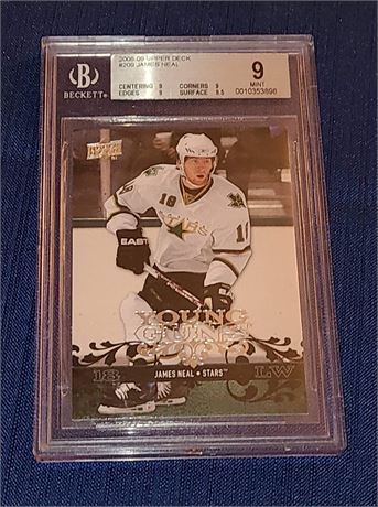 JAMES NEAL YOUNG GUNS ROOKIE CARD GRADED 9