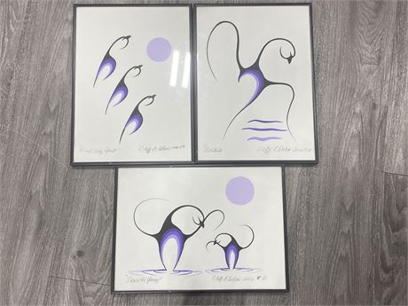 3 CLIFF T. OUBOB SIGNED PRINTS