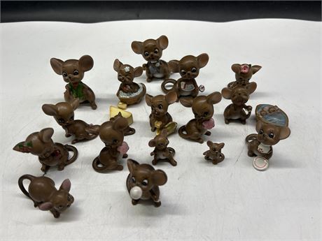 LOT OF 18 COLLECTIBLE JOSEF MICE