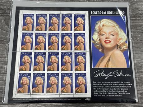 MARILYN MONROE SPECIAL EDITION FULL STAMP SHEET