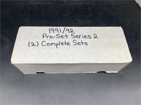 (X2) 91’/92’ PRO-SET SERIES 2 COMPLETE HOCKEY SETS