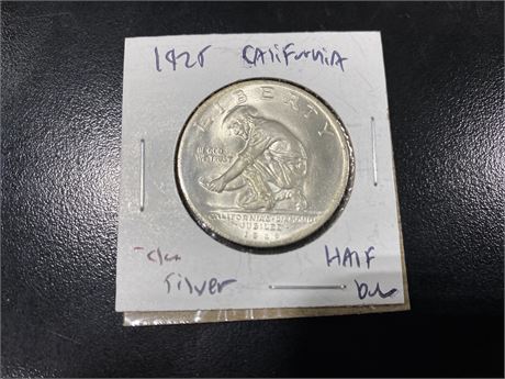 1925 CALIFORNIA HALF DOLLAR SILVER COIN