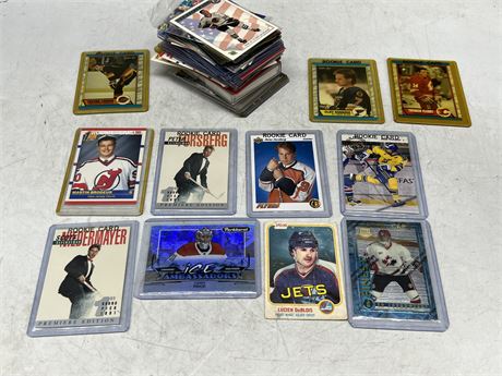 LOT OF NHL CARDS - MANY ROOKIES