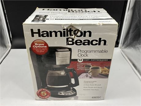 HAMILTON BEACH COFFEE MAKER (Never used)