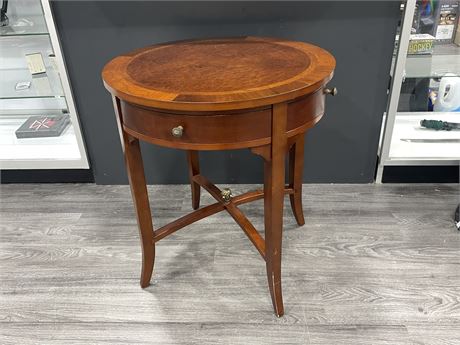 BOMBAY 3 DRAWER INLAID TABLE - 26” TALL 3FT DIAMETER